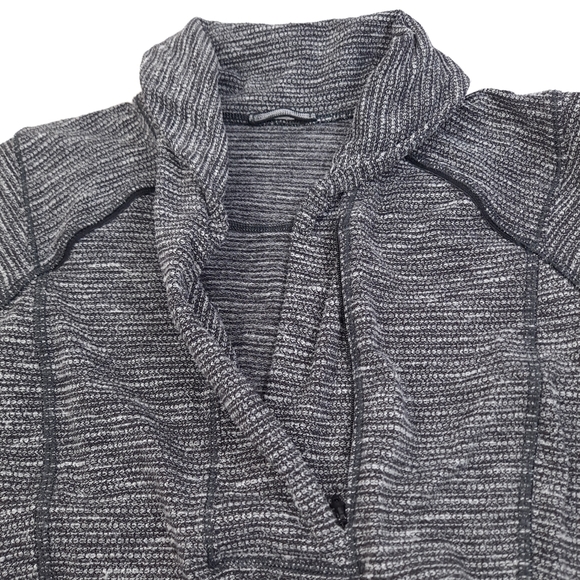 Lululemon Think Fast Women’s Pullover Heathered Black White Coco Pique - Size 10 - Picture 14 of 16